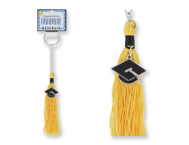 Graduation Tassel Key Chain - Black