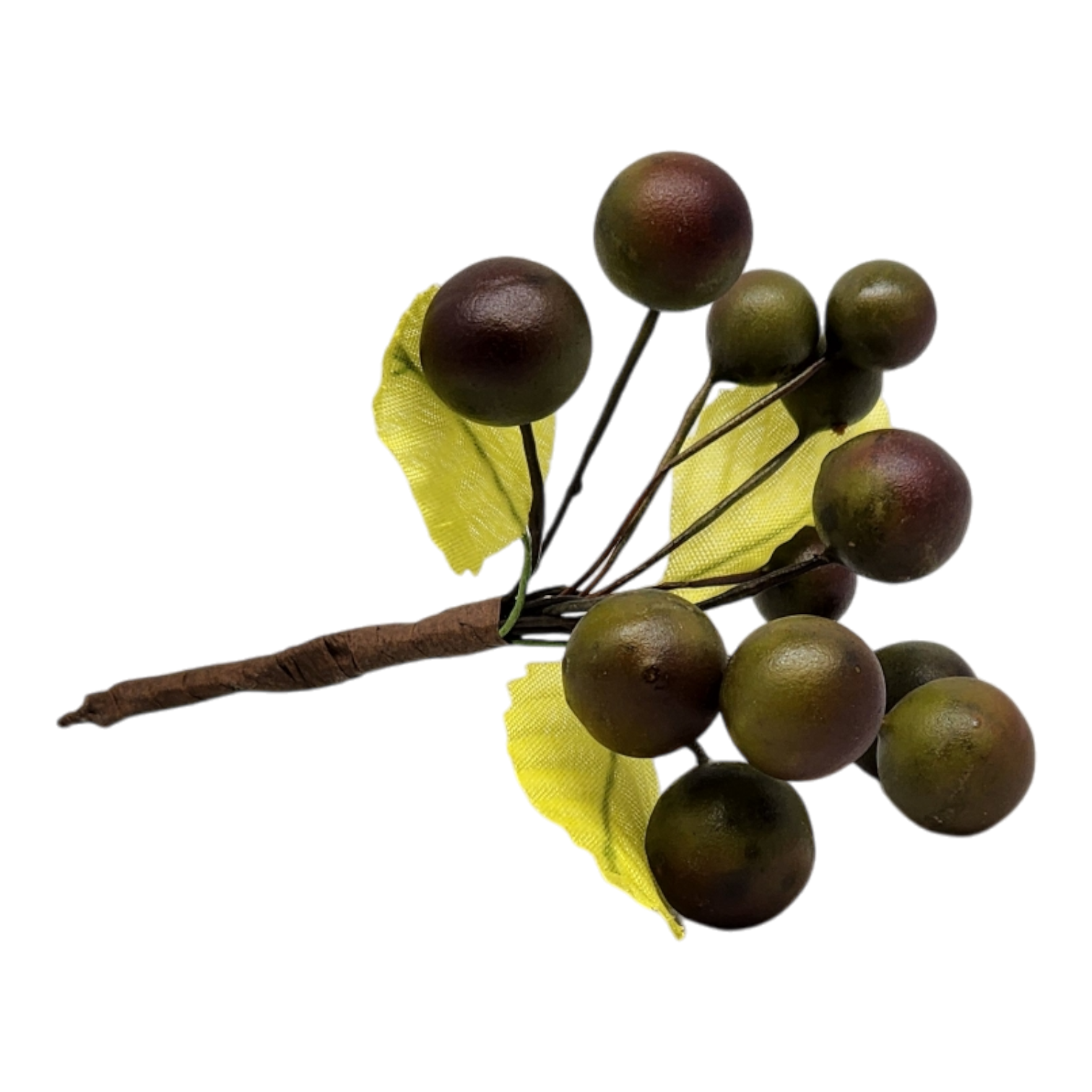 Grape Cluster - 5 Inch - Maroon and Olive