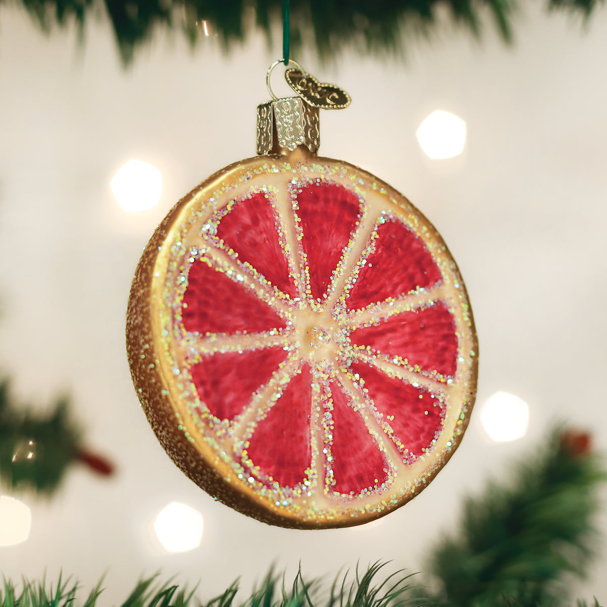 Grapefruit Glass Ornament