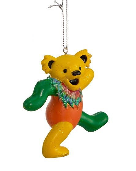 Grateful Dead Bear Ornament - Yellow