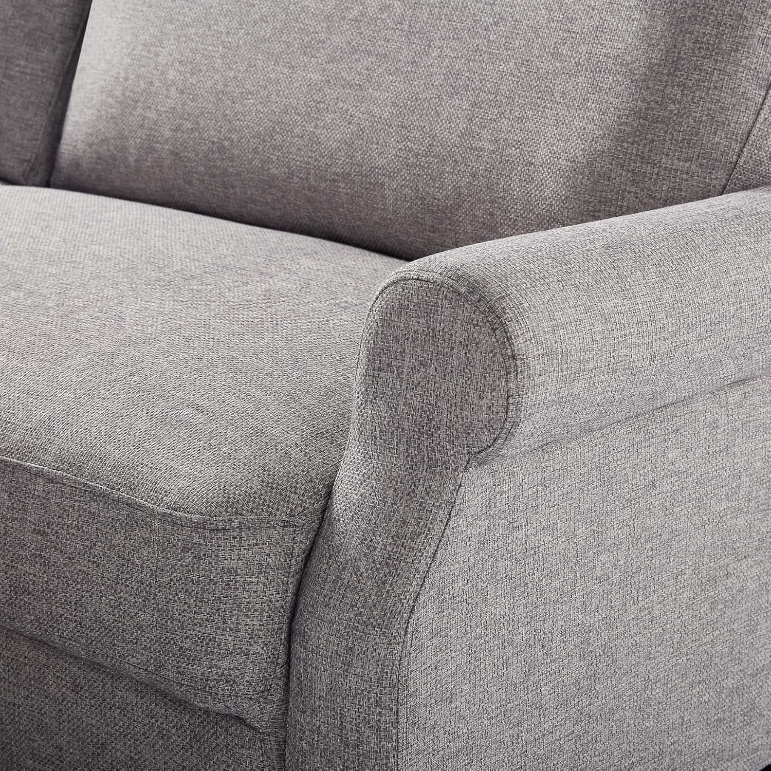 Gray Sofa Easy Assembly Modern Living Room Furniture