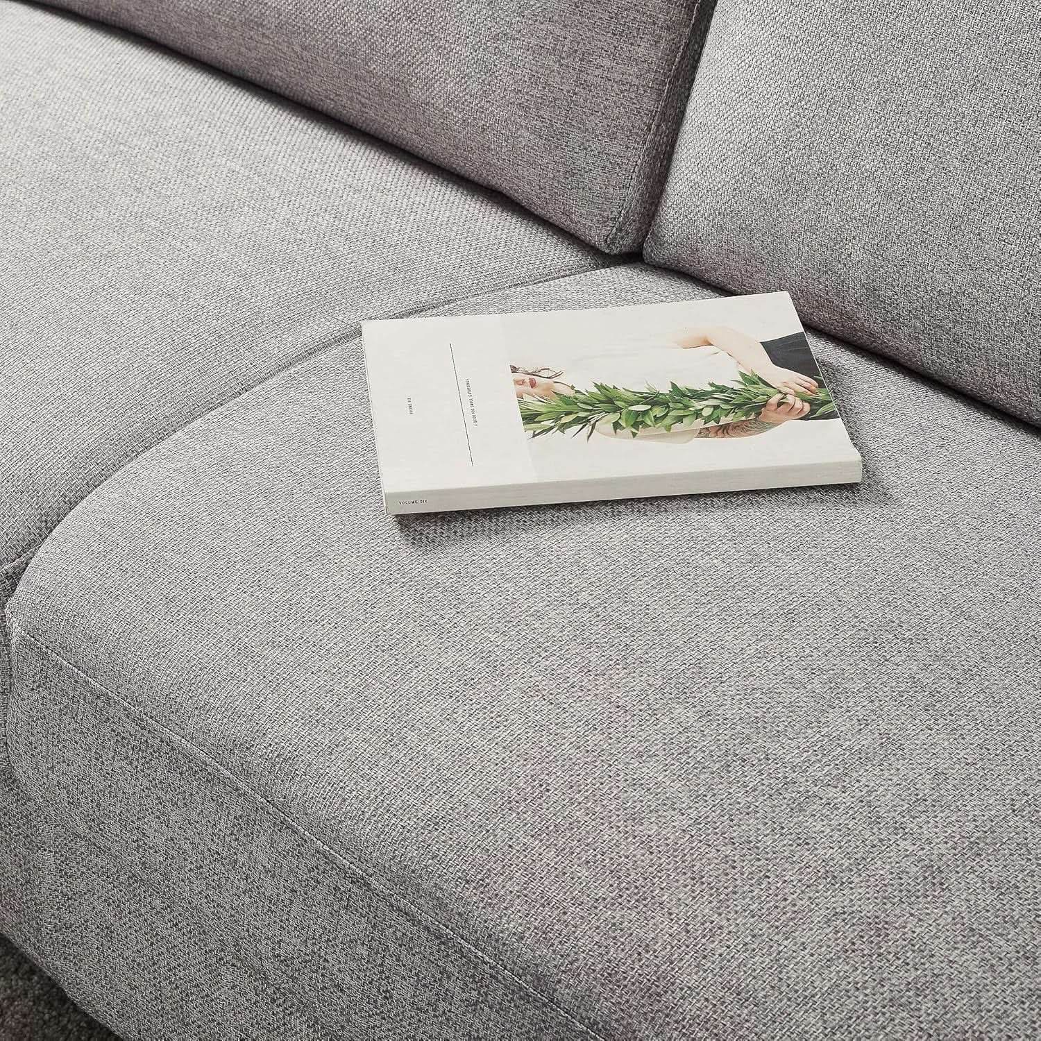 Gray Sofa Easy Assembly Modern Living Room Furniture