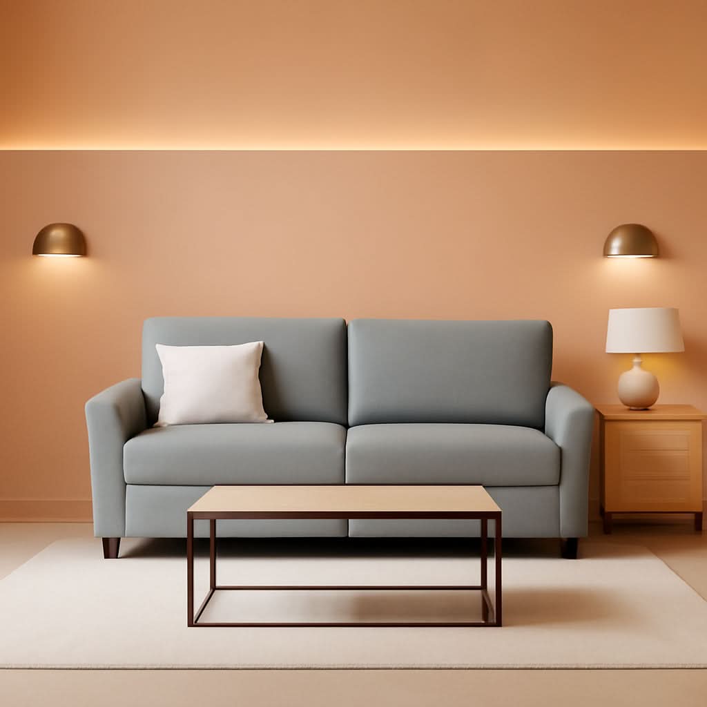 Gray Sofa Easy Assembly Modern Living Room Furniture