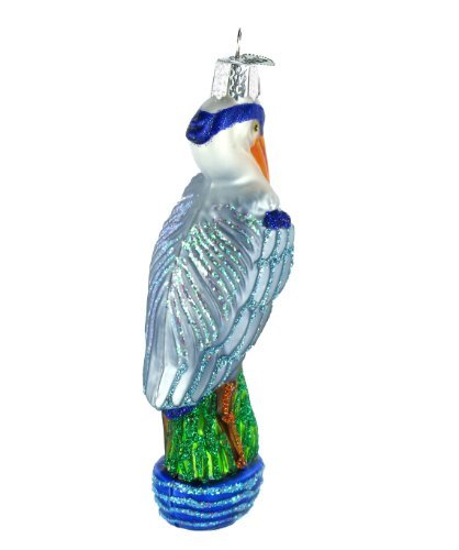Great Blue Heron Glass Ornament