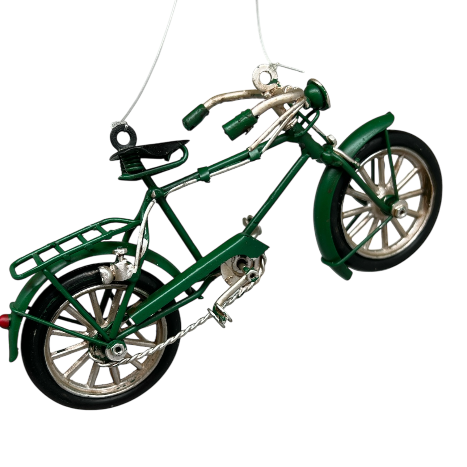 Green Bike Ornaments