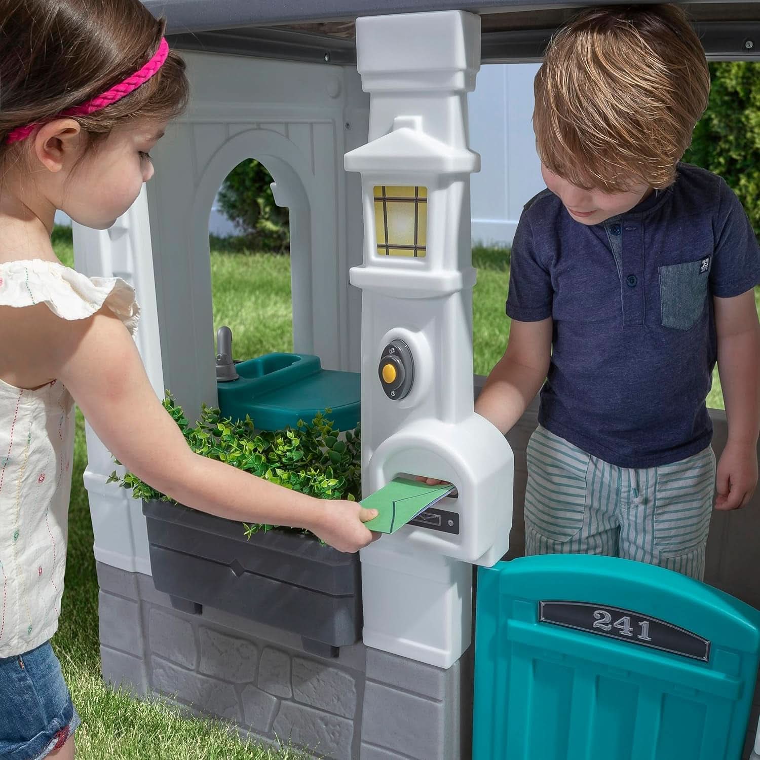 Grey Indoor Outdoor Playhouse With Interactive Sounds