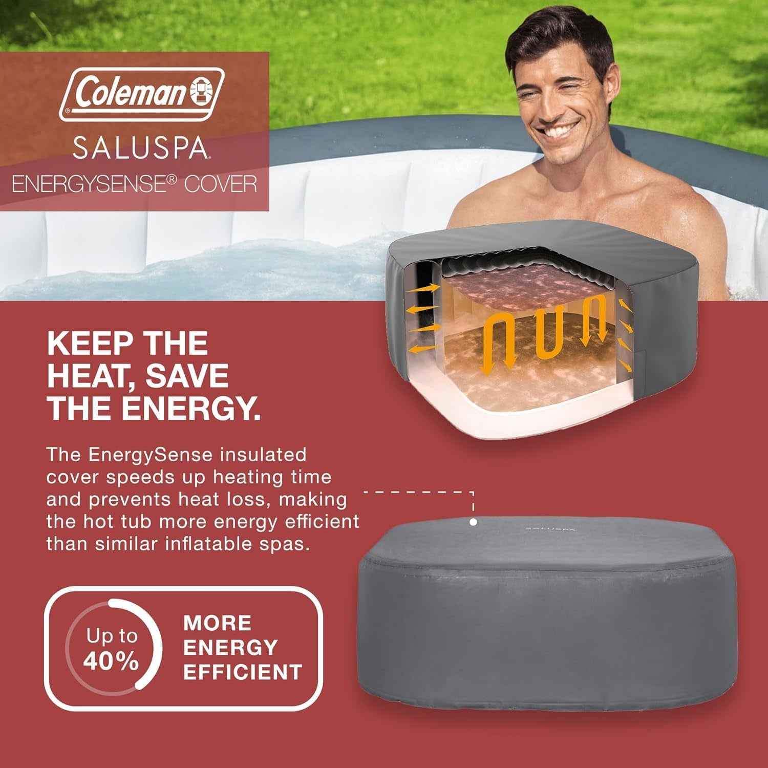 Grey Inflatable Hot Tub For 4 To 6 People Family Spa Outdoor