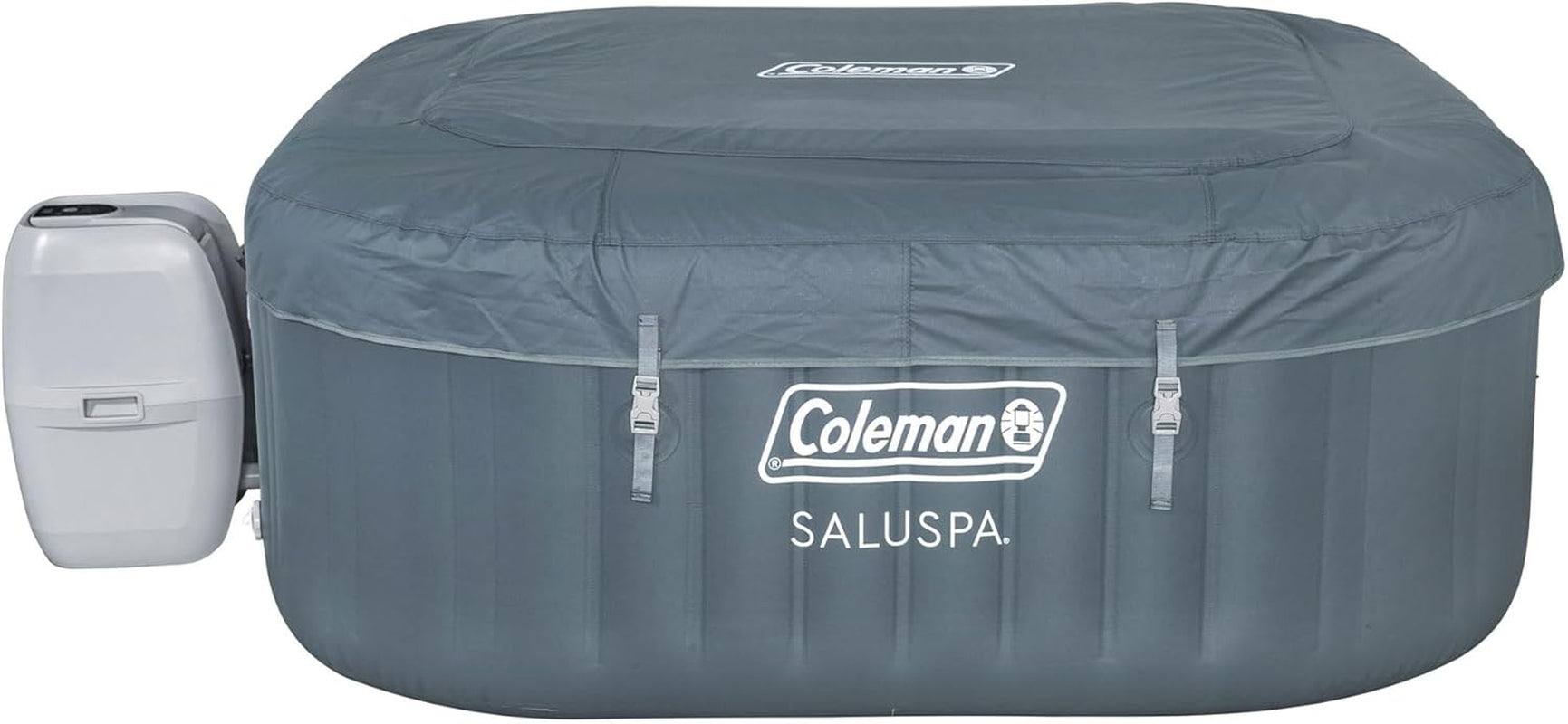 Grey Inflatable Hot Tub For 4 To 6 People Family Spa Outdoor