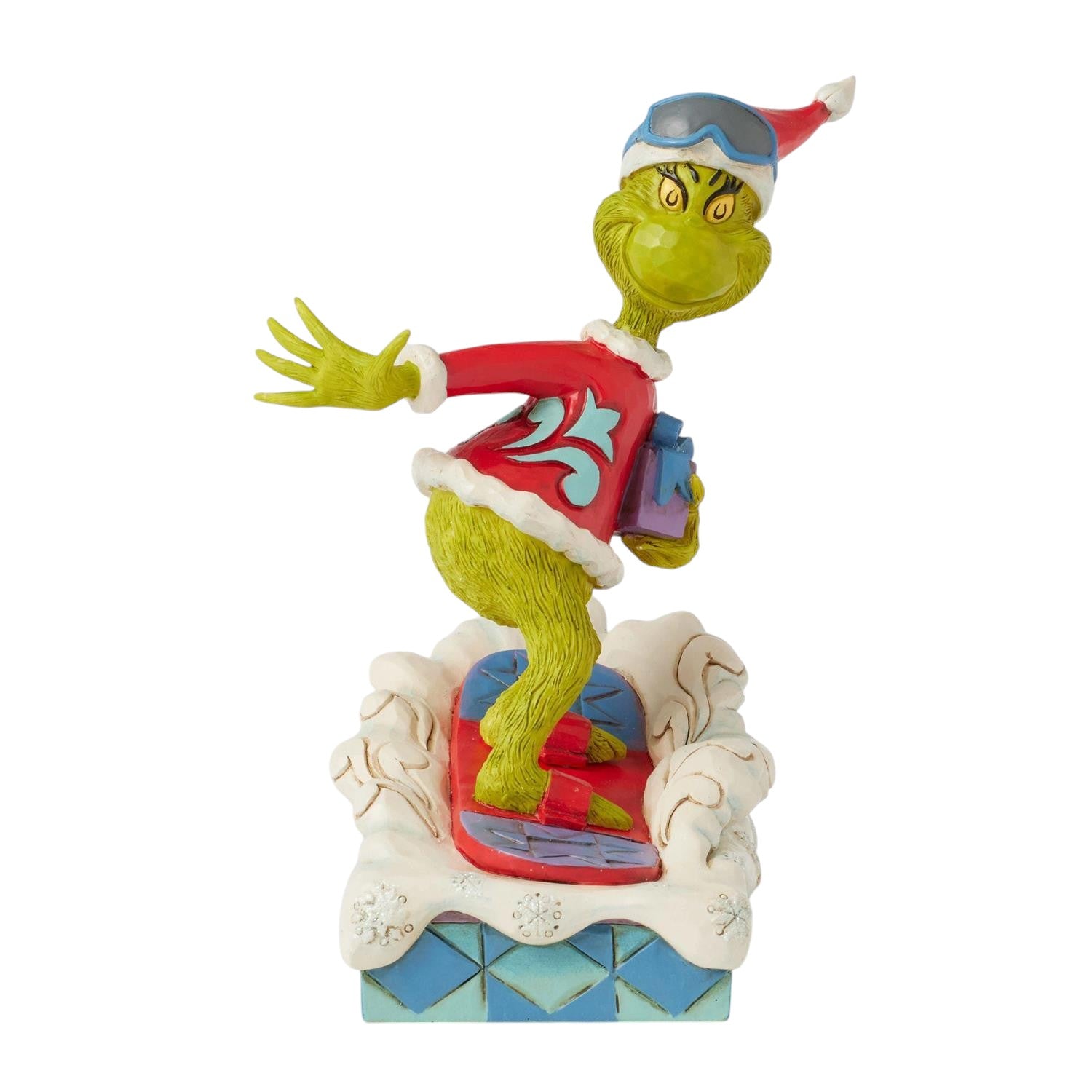Grinch Snowboarding