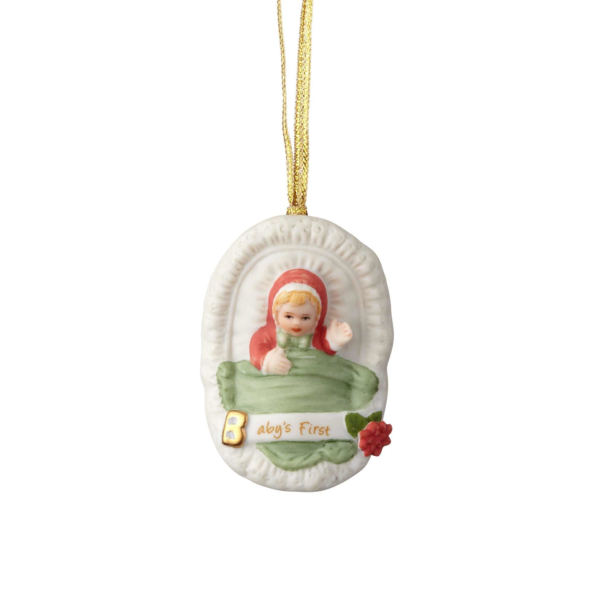 Growing Up Girl Ornament - Blonde Babies 1st