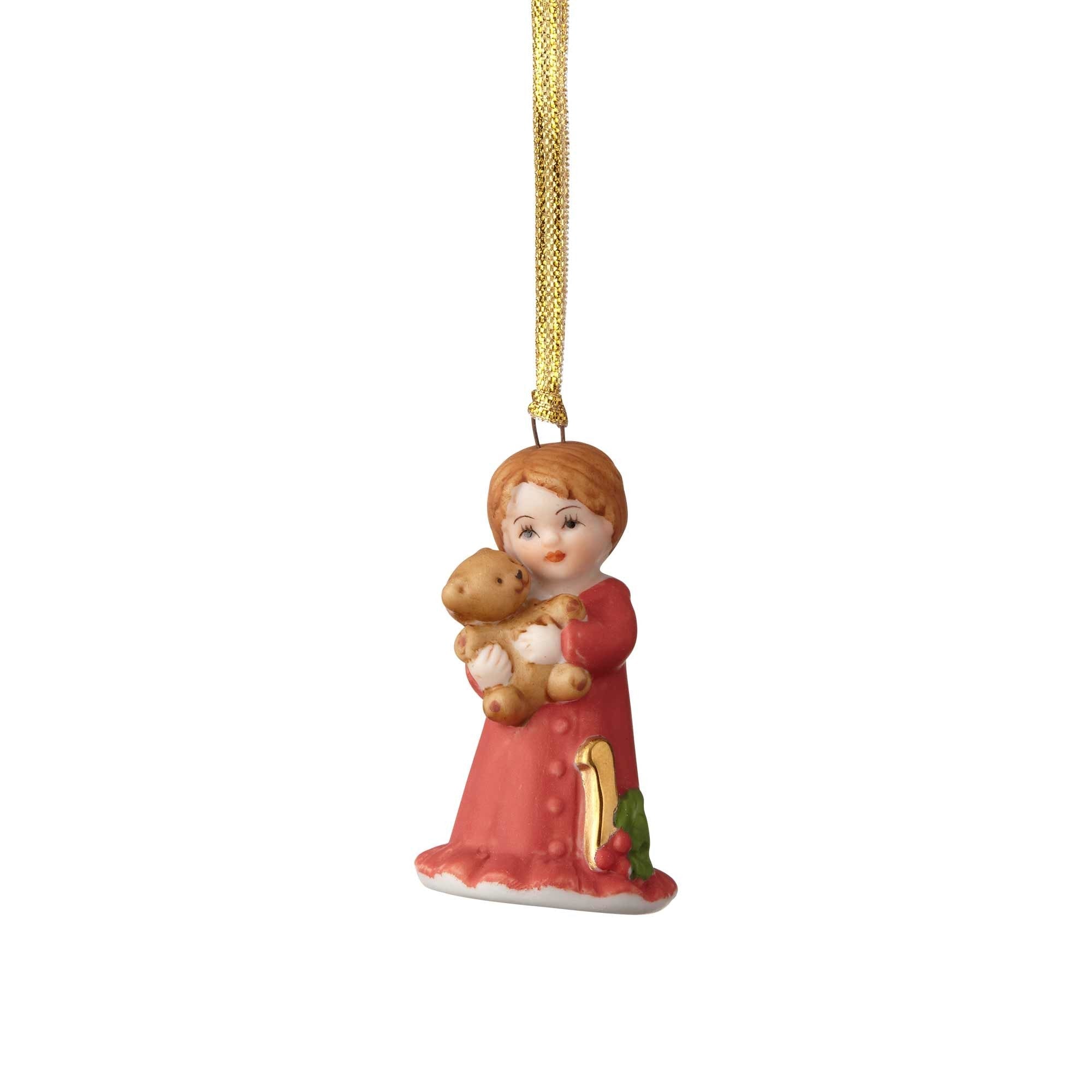 Growing Up Girl Ornament - Brunette Age 1