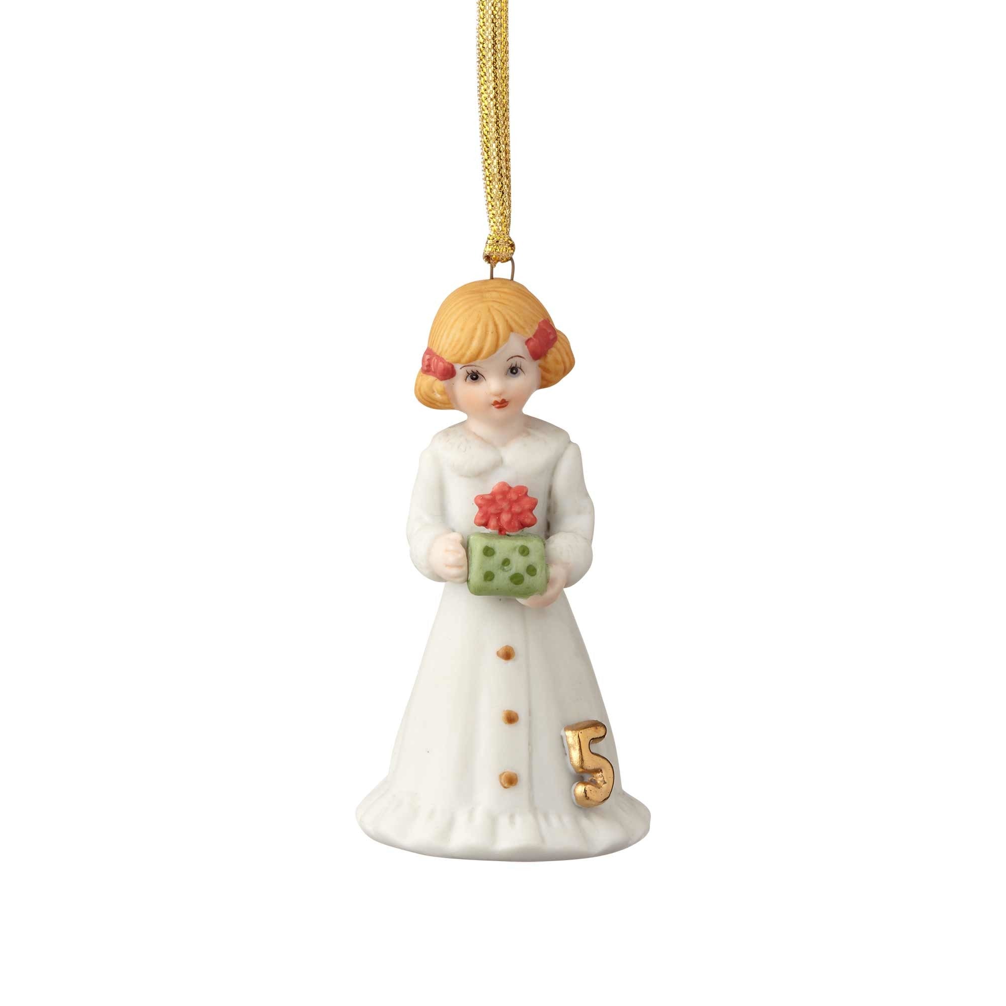 Growing Up Girl Ornament - Brunette Babies 1st