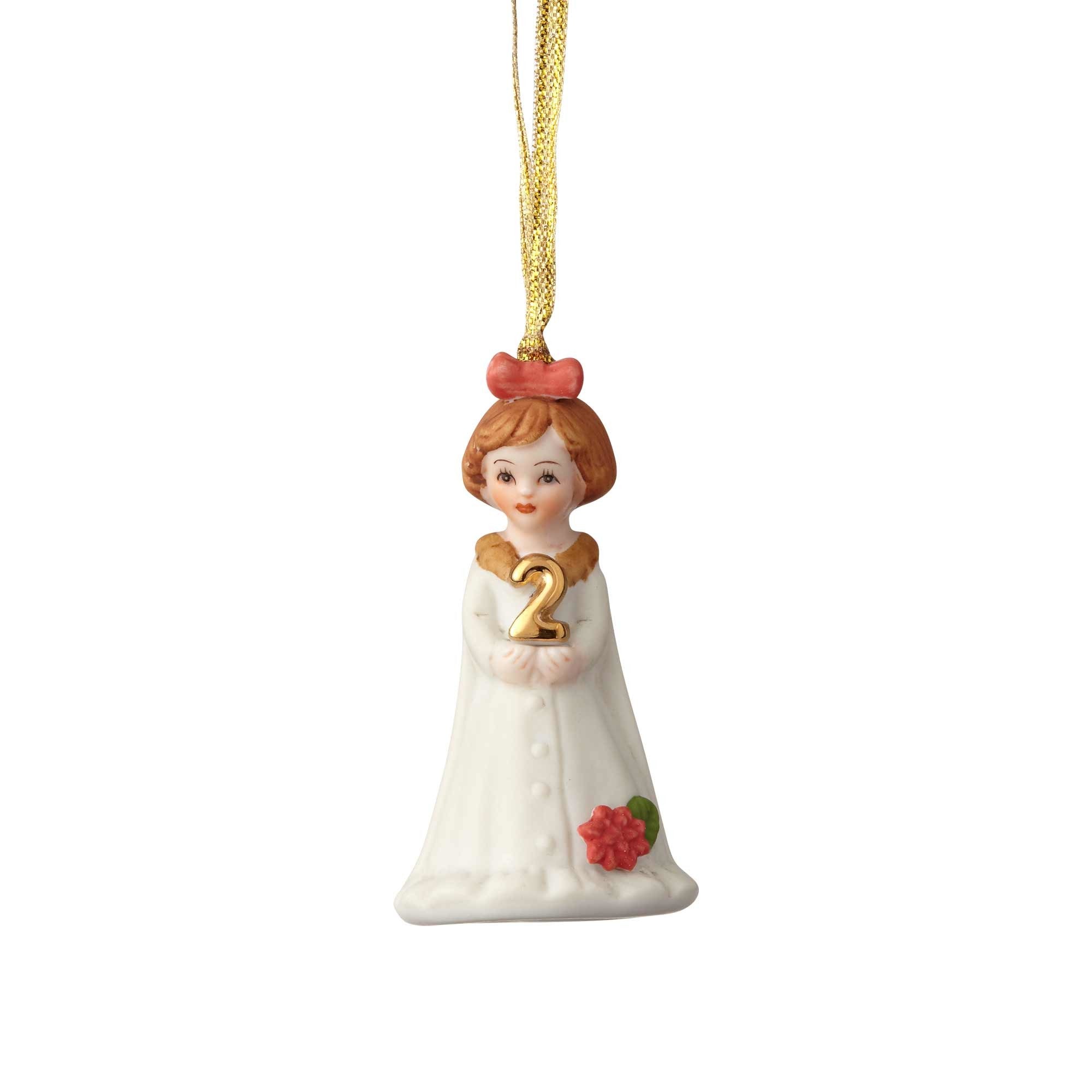 Growing Up Girl Ornament - Brunette Babies 1st