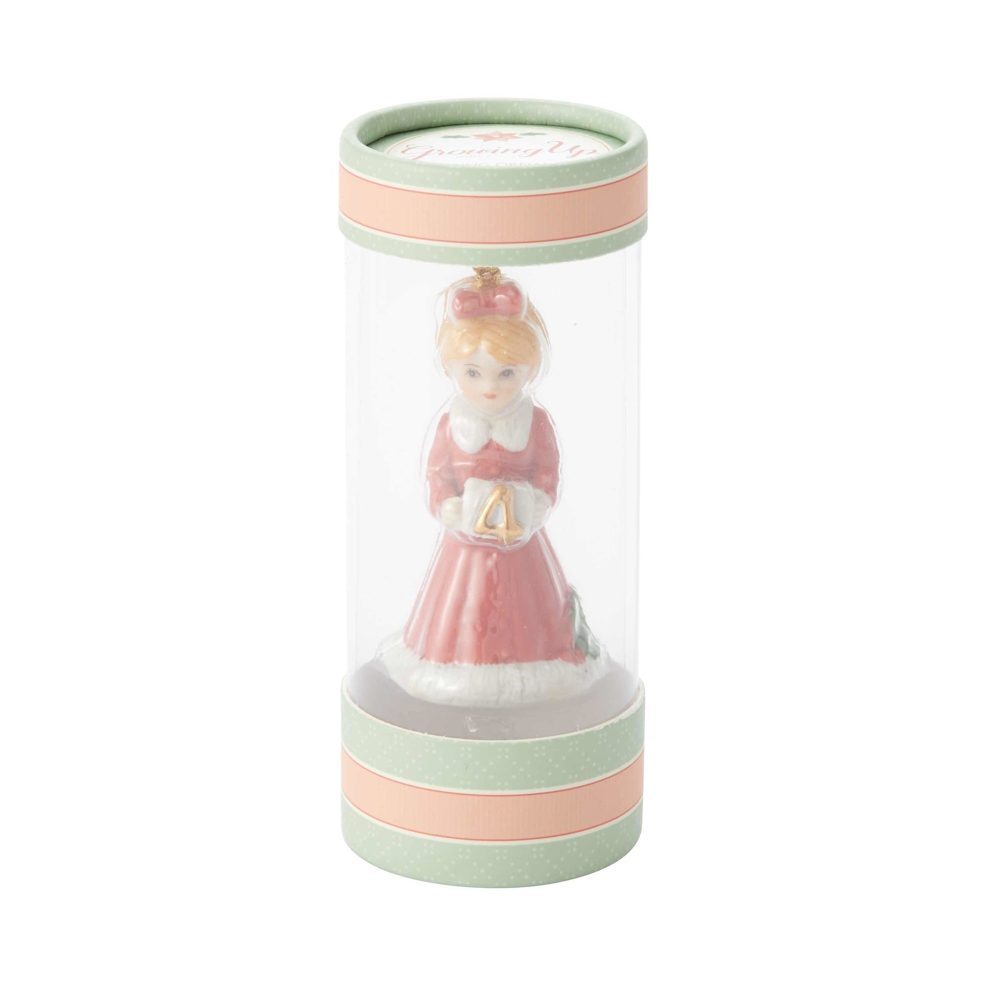 Growing Up Girl Ornament - Brunette Babies 1st