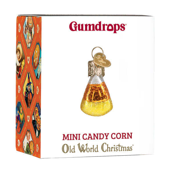 Gumdrop Mini Candy Corn Glass Ornament