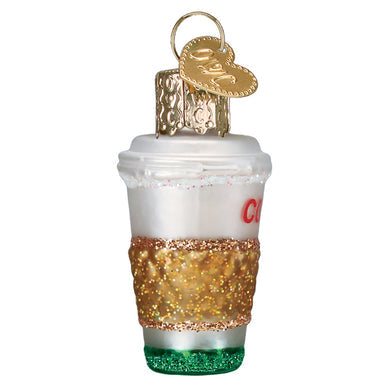 Gumdrop Mini Coffee To Go Glass Ornament