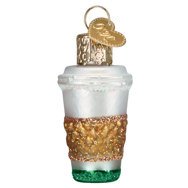Gumdrop Mini Coffee To Go Glass Ornament