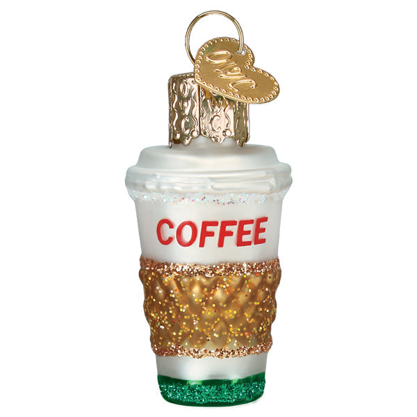 Gumdrop Mini Coffee To Go Glass Ornament