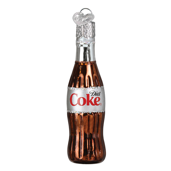 Gumdrop Mini Diet Coke Bottle Glass Ornament