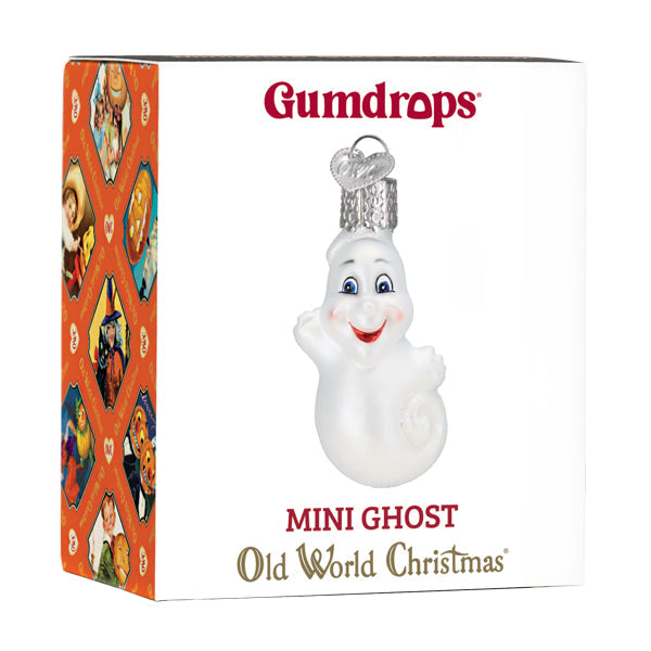 Gumdrop Mini Ghost Glass Ornament