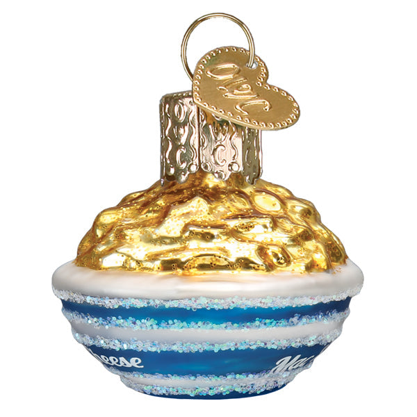 Gumdrop Mini Mac and Cheese Glass Ornament