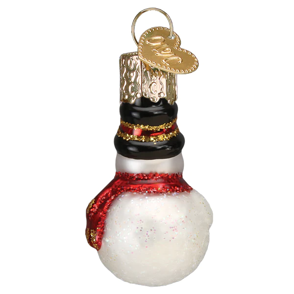 Gumdrop Mini Snowman Glass Ornament