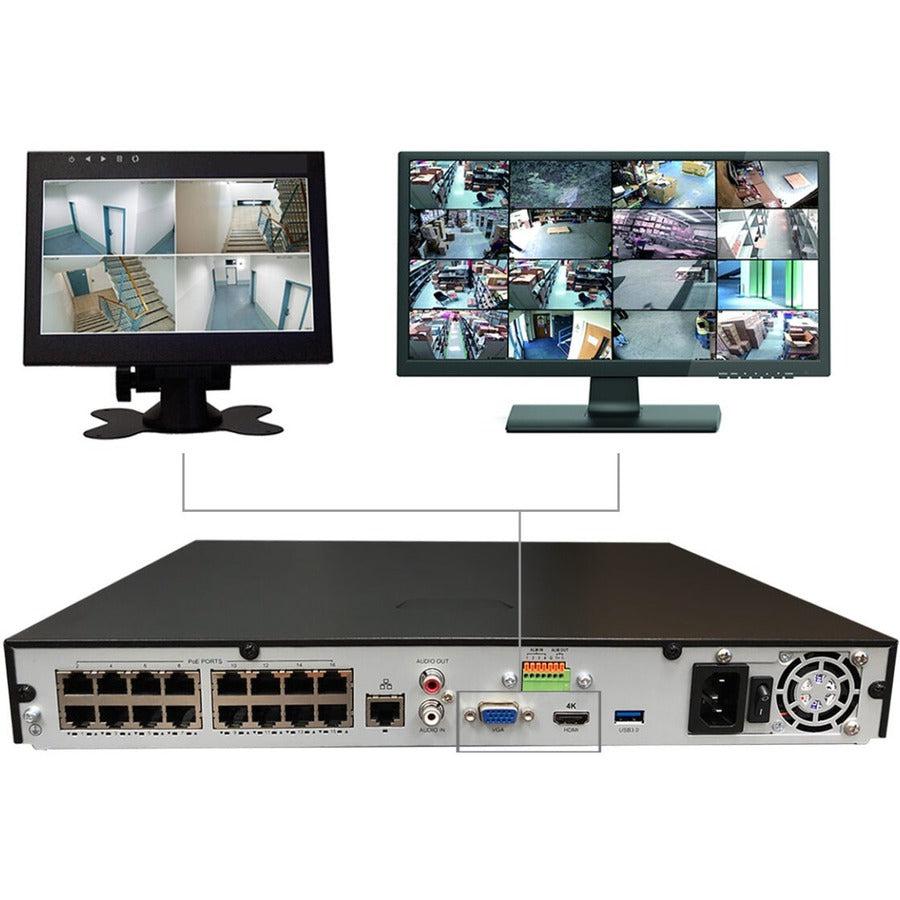 Gyration 16-Channel Network Video NVR Recorder With PoE - 10 TB HDD