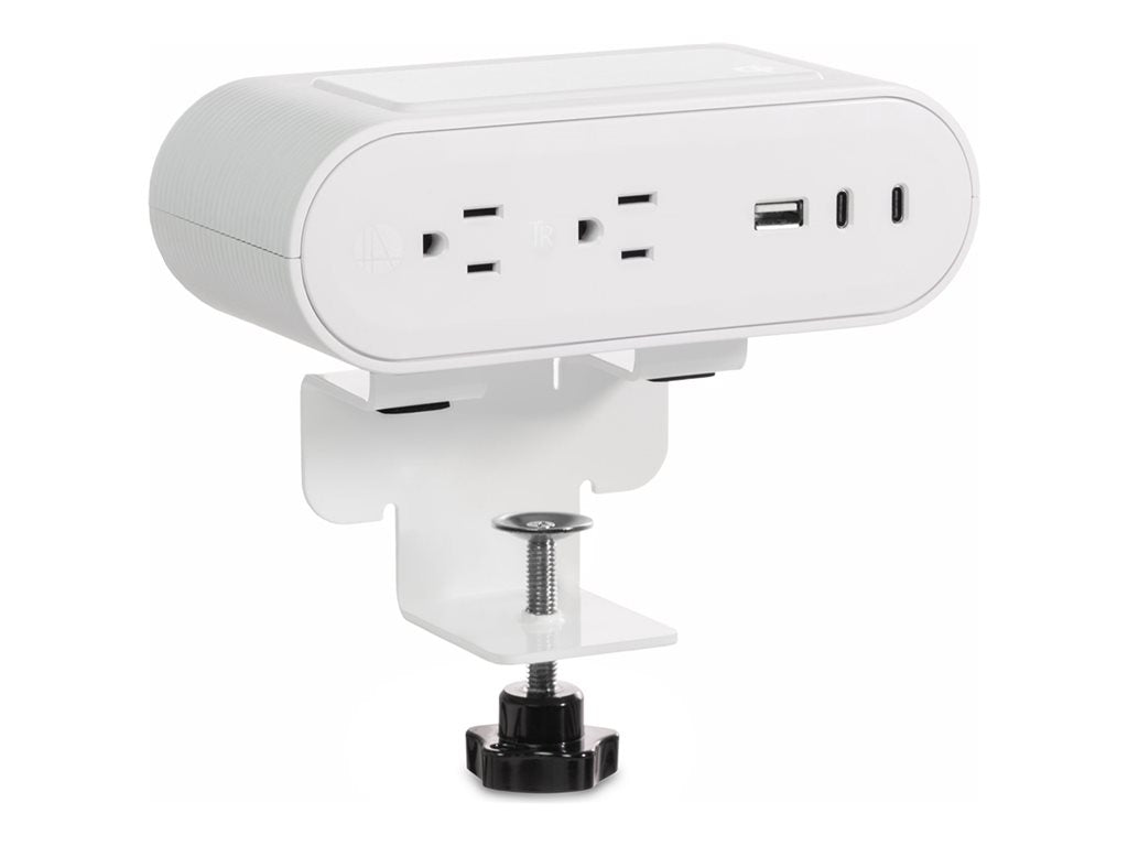 HAT Collective - Wireless charging mat / power adapter - with desk clamp - 65 Watt - 5 A (USB, 2 x USB-C, 2 x 3-pole) - white PWR-ACC-WRLS-WH