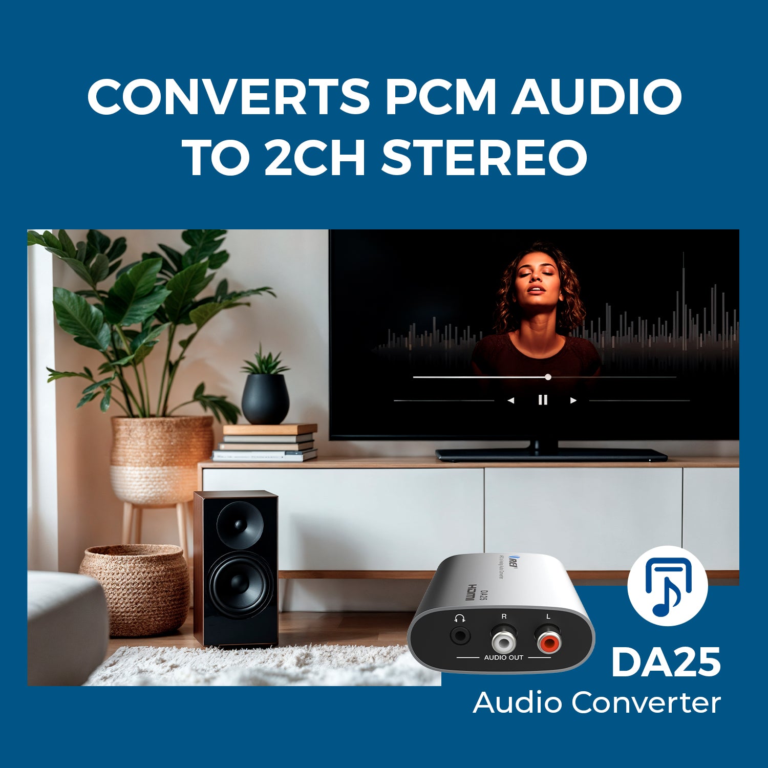 HDMI ARC/eARC to Analog Audio Converter (DA25)