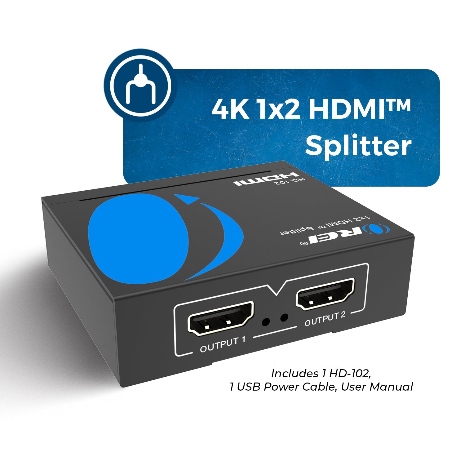 HDMI Splitter 1 input 2 output 1080p with EDID (HD-102)