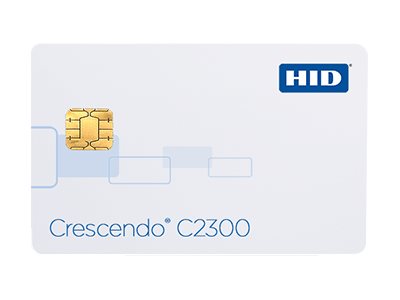HID Crescendo C2300 - RF proximity / magnetic stripe card - white