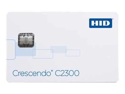 HID Crescendo C2300 - RF proximity / magnetic stripe card - white