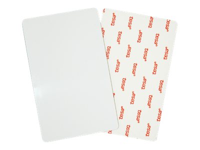 HID Global 1324 Adhesive Label - Polyvinyl chloride (PVC) - glossy - adhesive - 10 mil - white - 2.06 in x 3.31 in