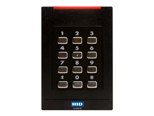HID iCLASS SE RK40 - Access control terminal - wired - Wiegand - black, green flash 921NTNNEK00000