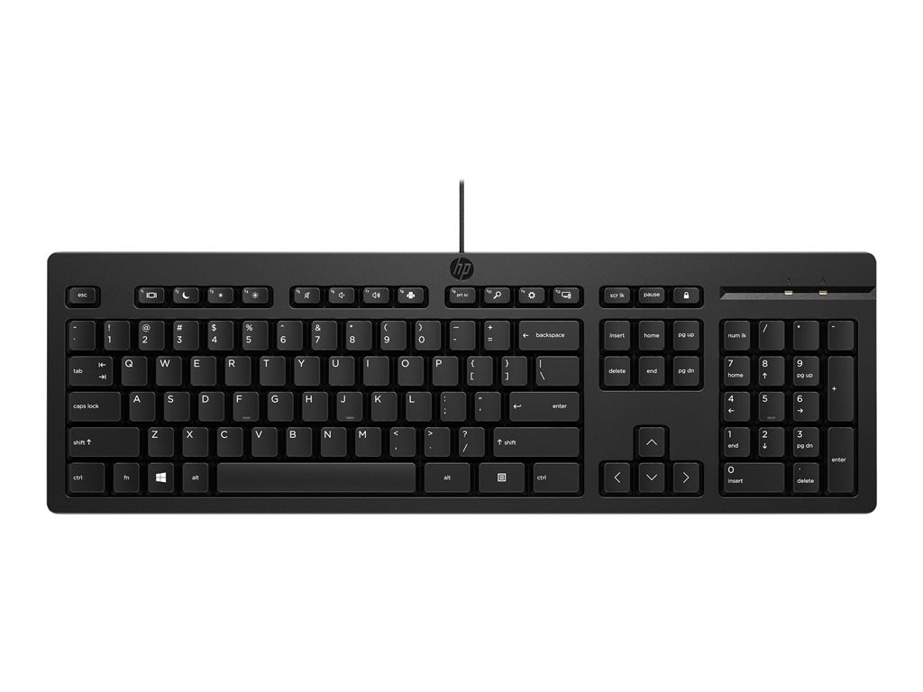 HP 125 - Keyboard - USB - US - black - CTO
