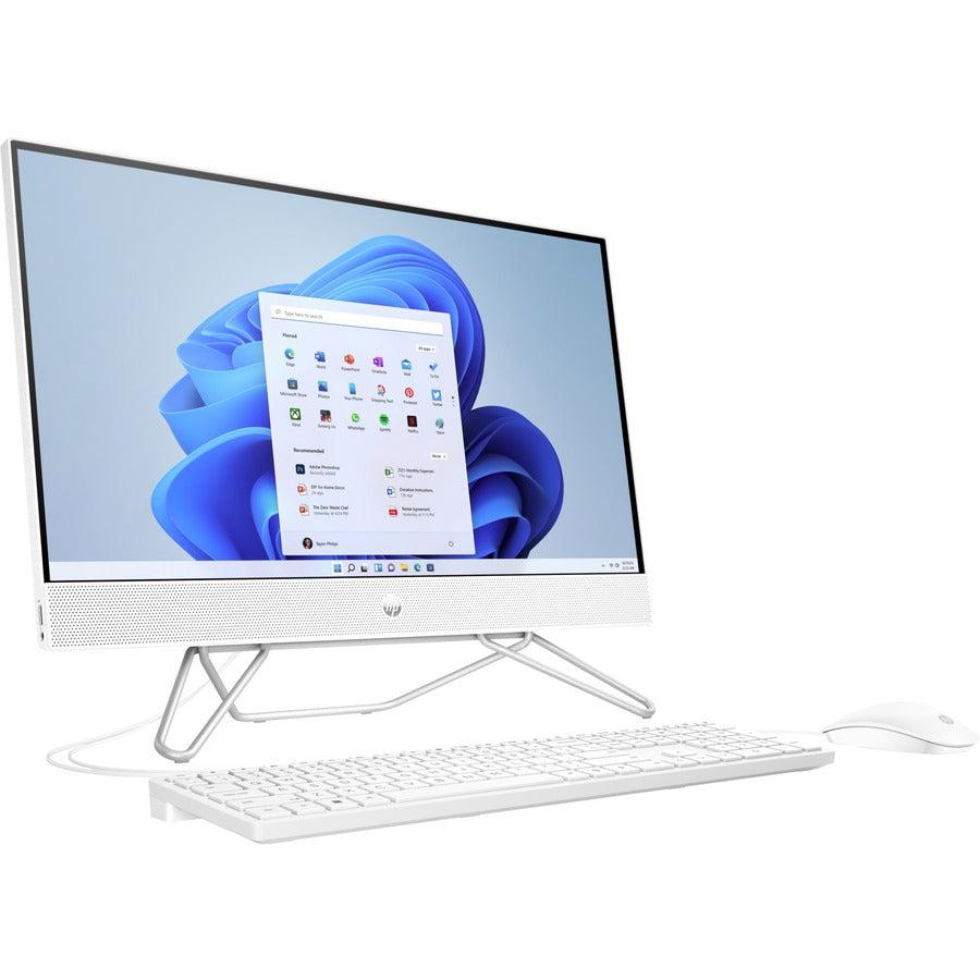 HP 24-cb0000i 24-cb0010 All-in-One Computer - Intel Celeron J4025 Dual-core (2 Core) 2 GHz - 8 GB RAM DDR4 SDRAM - 256 GB M.2 PCI Express NVMe SSD - 23.8" Full HD 1920 x 1080 - Desktop - Snow White