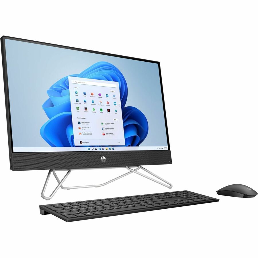 HP 24-cb1000a 24-cb1072ds All-in-One Computer - Intel Core i5 12th Gen i5-1235U Deca-core (10 Core) - 8 GB RAM DDR4 SDRAM - 512 GB M.2 PCI Express NVMe SSD - 23.8" Full HD 1920 x 1080 Touchscreen Display - Desktop - Jet Black - Refurbished