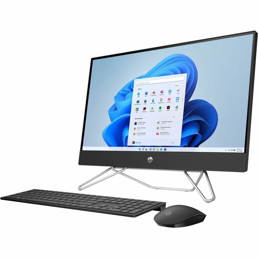 HP 24-cb1000a 24-cb1072ds All-in-One Computer - Intel Core i5 12th Gen i5-1235U Deca-core (10 Core) - 8 GB RAM DDR4 SDRAM - 512 GB M.2 PCI Express NVMe SSD - 23.8" Full HD 1920 x 1080 Touchscreen Display - Desktop - Jet Black - Refurbished