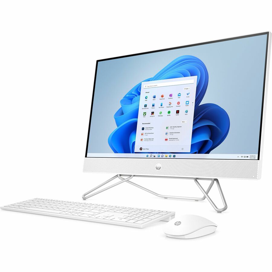 HP 24-cb1000i 24-cb1062ds All-in-One Computer - Intel Core i5 12th Gen i5-1235U Deca-core (10 Core) - 8 GB RAM DDR4 SDRAM - 512 GB M.2 PCI Express NVMe SSD - 23.8" Full HD 1920 x 1080 Touchscreen Display - Desktop - Starry White