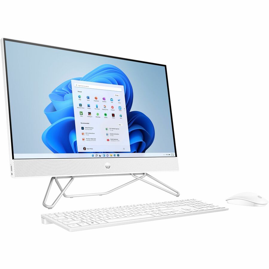 HP 24-cb1000i 24-cb1062ds All-in-One Computer - Intel Core i5 12th Gen i5-1235U Deca-core (10 Core) - 8 GB RAM DDR4 SDRAM - 512 GB M.2 PCI Express NVMe SSD - 23.8" Full HD 1920 x 1080 Touchscreen Display - Desktop - Starry White