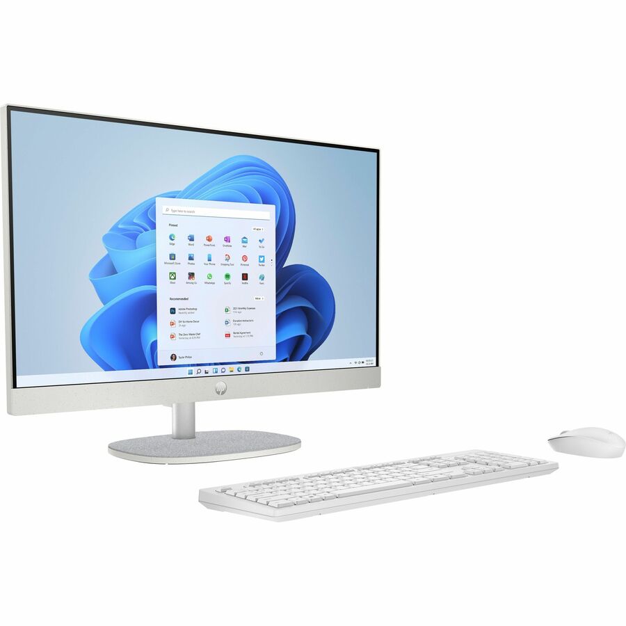 HP 24-cr0000a 24-cr0090 All-in-One Computer - AMD Ryzen 7 7730U Octa-core (8 Core) - 16 GB RAM DDR4 SDRAM - 512 GB M.2 PCI Express NVMe SSD - 23.8" Full HD 1920 x 1080 Touchscreen Display - Shell White