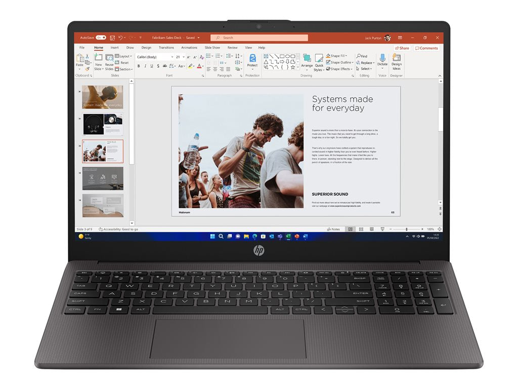 HP 255 G10 Notebook - AMD Ryzen 5 - 7530U / up to 4.5 GHz - Win 11 Pro - Radeon Graphics - 16 GB RAM - 512 GB SSD NVMe - 15.6 9T9P9UT#ABA