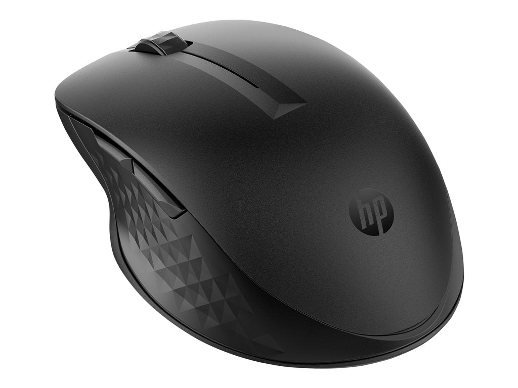 HP 435 - Mouse - ergonomic - 5 buttons - wireless - Bluetooth, 2.4 GHz - Bluetooth USB adapter - jack black - for Elite Mobile 3B4Q5AA#ABA