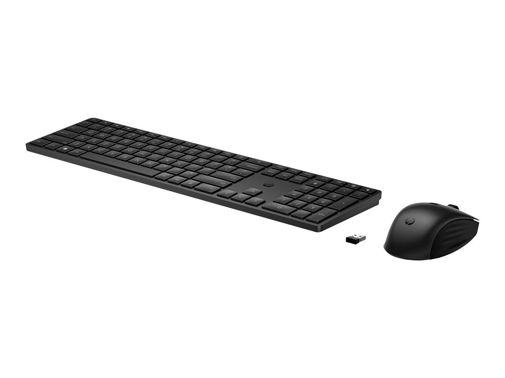 HP 655 - Keyboard and mouse set - wireless - 2.4 GHz - US - black - for Pro x360 Fortis 11 G9 Notebook; ProBook 445 G9 Notebook 4R009AA#ABA