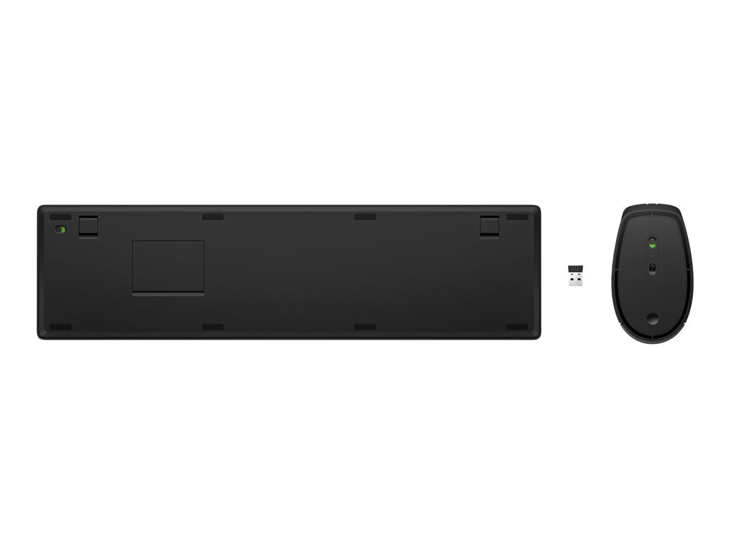 HP 655 - Keyboard and mouse set - wireless - 2.4 GHz - US - black - for Pro x360 Fortis 11 G9 Notebook; ProBook 445 G9 Notebook 4R009AA#ABA