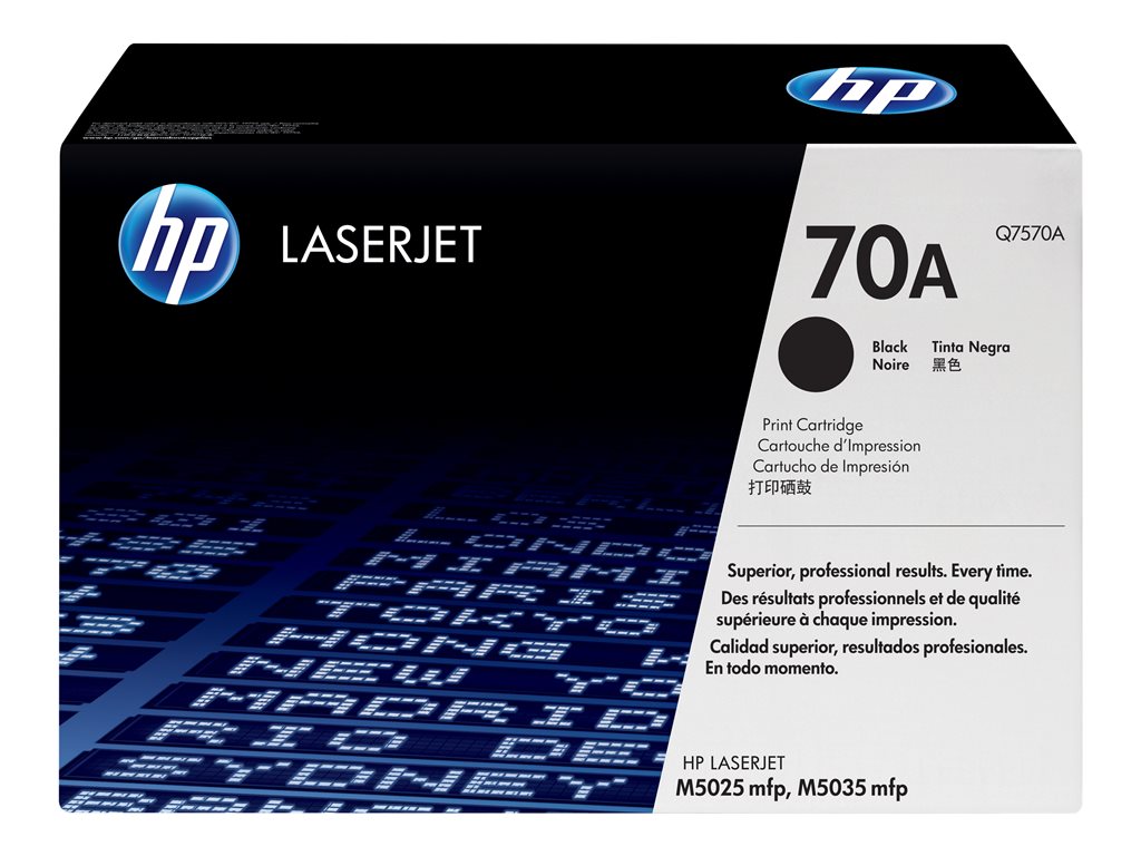 HP 70A - Black - original - LaserJet - toner cartridge (Q7570A) - for LaserJet M5025 MFP, M5035 MFP, M5035x MFP, M5035xs