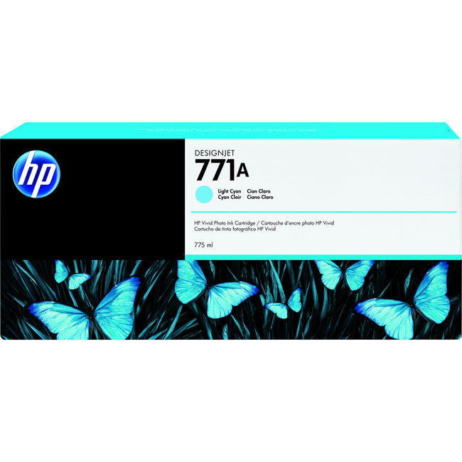 HP 771A Original Inkjet Ink Cartridge - Light Cyan - 3 / Pack B6Y44A
