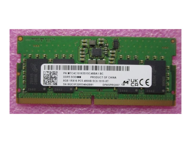 HP - DDR5 - module - 8 GB - SO-DIMM 262-pin - 4800 MHz / PC5-38400 - 1.1 V - non-ECC