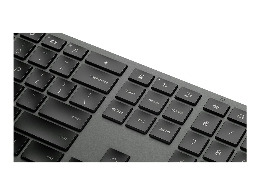 HP Dual Mode 975 - Keyboard - backlit - Bluetooth - QWERTY - US - for Elite Mobile Thin Client mt645 G7; ZBook Studio G9; ZBook 3Z726AA#ABA