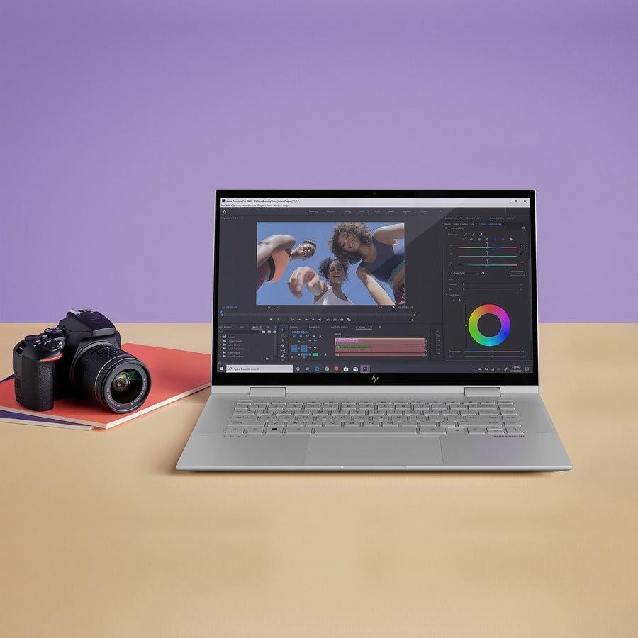 HP ENVY x360 15-es2000 15-es2001nr 15.6" Touchscreen Convertible 2 in 1 Notebook - Full HD - 1920 x 1080 - Intel Core i5 12th Gen i5-1240P Dodeca-core (12 Core) - 8 GB Total RAM - 512 GB SSD - Natural Silver Aluminum